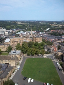 Looking down to Durham Castle
